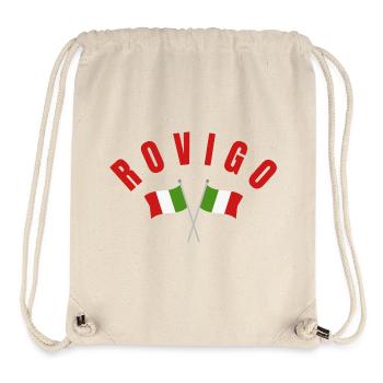 Rovigo Crossed Italian Flags Emblem - Stanley/Stella Recycled Gym Bag - natural - Front