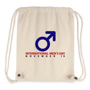 Internationaler Männertag - Stanley/Stella recycelter Gym Bag - Naturweiß - Vorne