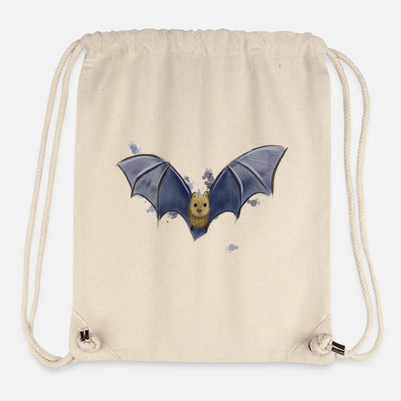 Chauve-souris - Sac à cordon recyclé Stanley/Stella - blanc naturel
