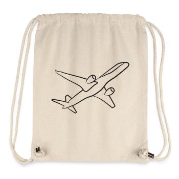 Flugzeug - Stanley/Stella recycelter Gym Bag - Naturweiß - Vorne