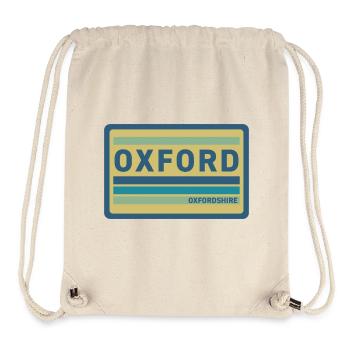Oxford Stil Abzeichen Vintage Patch - Stanley/Stella recycelter Gym Bag - Naturweiß - Vorne