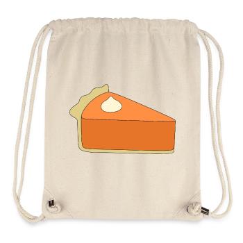 Kürbiskuchen Scheibe Illustration - Stanley/Stella recycelter Gym Bag - Naturweiß - Vorne