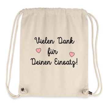 Merci beaucoup engagement soutien - Sac à cordon recyclé Stanley/Stella - blanc naturel - Devant