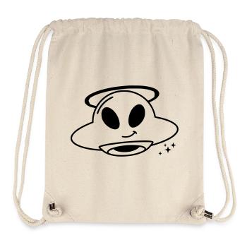 Cute Alien Head Kawaii Vector - Stanley/Stella Recycled Gym Bag - natural - Front
