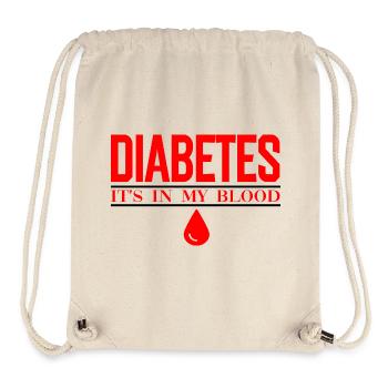 Diabetes-Blutlinien-Fetttypografie - Stanley/Stella recycelter Gym Bag - Naturweiß - Vorne