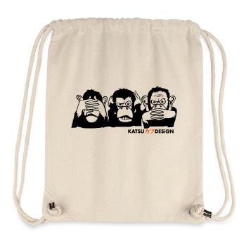 Drei weise Affen - Stanley/Stella recycelter Gym Bag - Naturweiß - Vorne