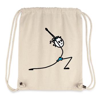 yoga exercise sun salutation - Stanley/Stella Recycled Gym Bag - natural - Front