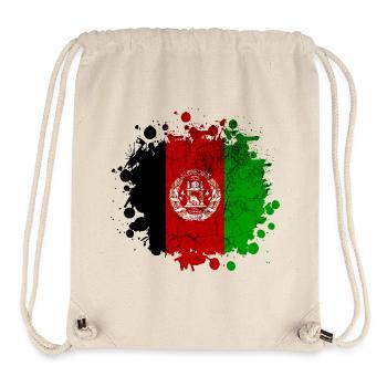 Afghanistan Vintage Splash Design / Gift Die - Sac à cordon recyclé Stanley/Stella - blanc naturel - Devant