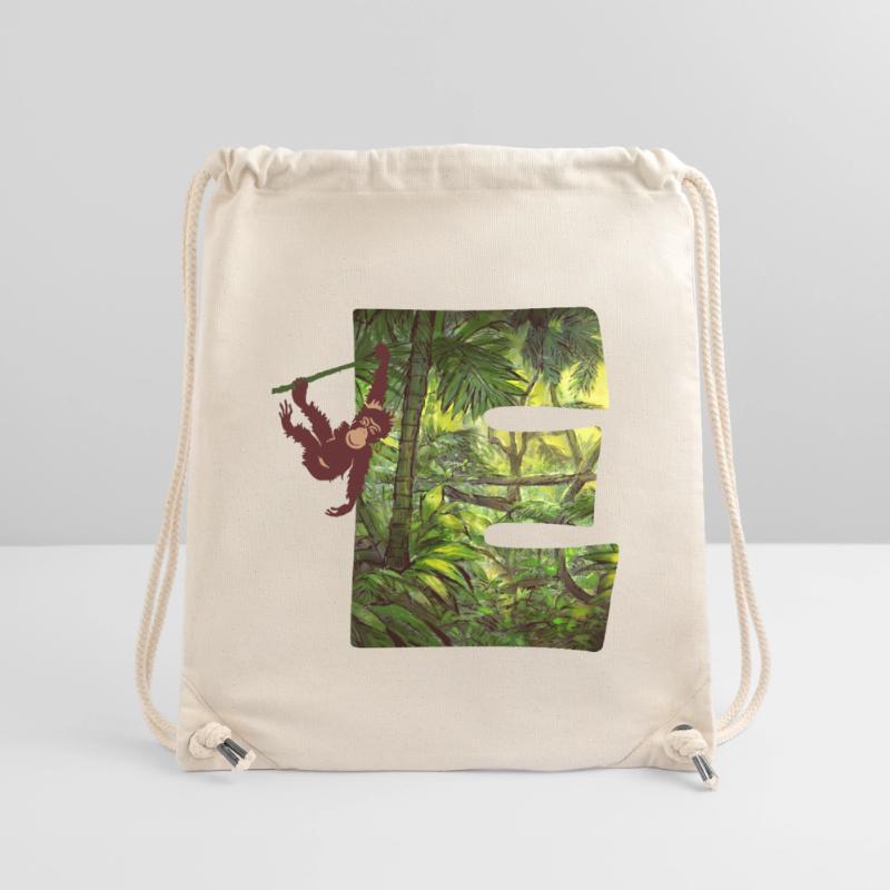 jungle with monkey e Stanley/Stella Recycled Gym Bag