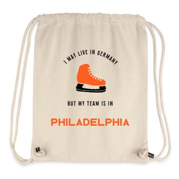 Philadelphia + USA + Germany + Team + Hockey + Fan - Stanley/Stella recycelter Gym Bag - Naturweiß - Vorne
