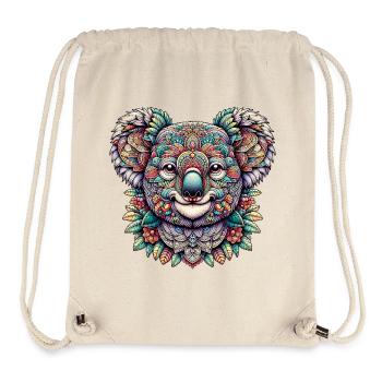 Koala mit Mandalas dekoriert - Stanley/Stella recycelter Gym Bag - Naturweiß - Vorne