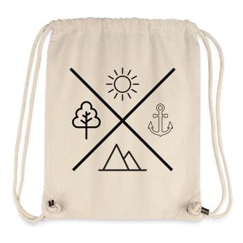 Leben - Stanley/Stella recycelter Gym Bag - Naturweiß - Vorne
