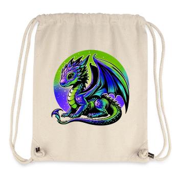 Drache - Stanley/Stella recycelter Gym Bag - Naturweiß - Vorne
