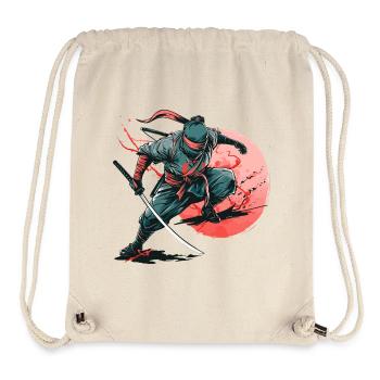 Ninja Fighter Warrior Shinobi Japan Sword Katana - Stanley/Stella Recycled Gym Bag - natural - Front