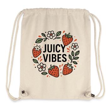 Juicy Vibes - Sommerdesign mit Erdbeeren - Stanley/Stella recycelter Gym Bag - Naturweiß - Vorne