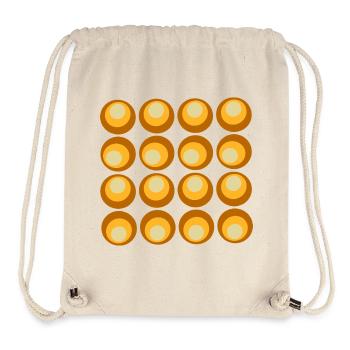 Motif floral rétro hippie des années 70 - Sac à cordon recyclé Stanley/Stella - blanc naturel - Devant