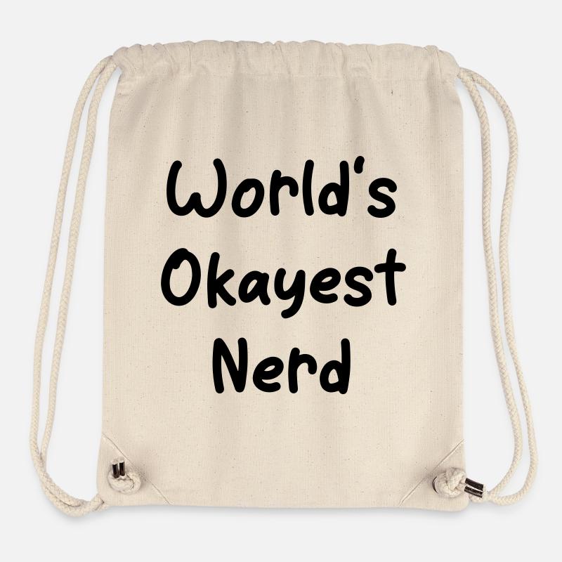 worlds_okayest_Nerd - Sac à cordon recyclé Stanley/Stella - blanc naturel