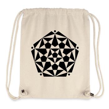 Fraktales Pentagramm Stern Design - Stanley/Stella recycelter Gym Bag - Naturweiß - Vorne