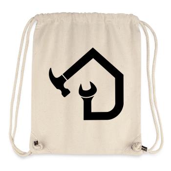 Handwerker Hausmeister – Hammer Schraubenschlüssel - Stanley/Stella recycelter Gym Bag - Naturweiß - Vorne