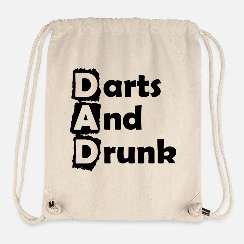 Dart,Darts and Drunk DAD - Stanley/Stella Recycled Gym Bag - natural