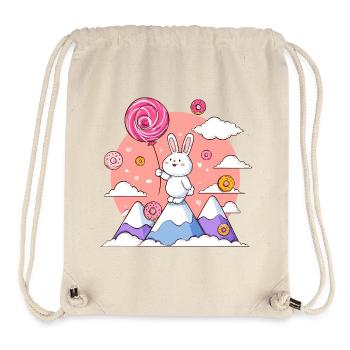 Un lapin sucré sur le sommet sucré - Sac à cordon recyclé Stanley/Stella - blanc naturel - Devant