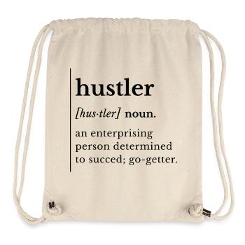Hustler – Noun Definition T-Shirt, Funny Saying - Stanley/Stella Recycled Gym Bag - natural - Front