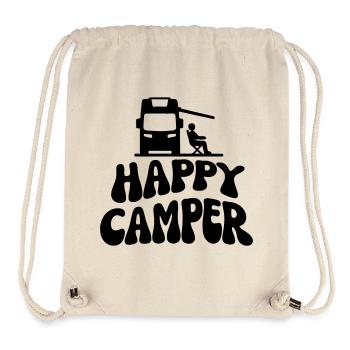 Happy Camper - Stanley/Stella recycelter Gym Bag - Naturweiß - Vorne