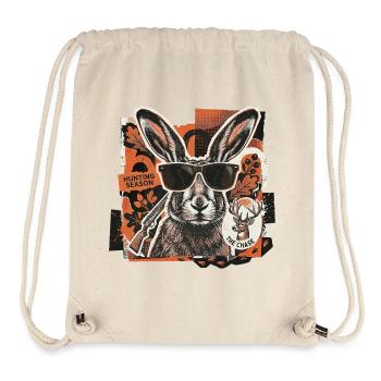 Cool Vintage Hunter Hare - Stanley/Stella Recycled Gym Bag - natural - Front