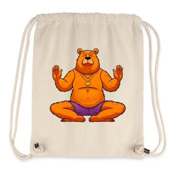 Yoga Bären - Stanley/Stella recycelter Gym Bag - Naturweiß - Vorne