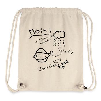 moin norddeutsch typisch plattdeutsch - Stanley/Stella recycelter Gym Bag - Naturweiß - Vorne