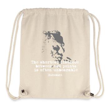Bukowski-Zitat-Grunge-Typografie - Stanley/Stella recycelter Gym Bag - Naturweiß - Vorne