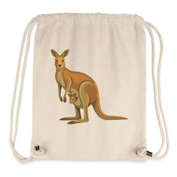 Kangaroo family in vector style - Stanley/Stella Recycled Gym Bag - natural - Front