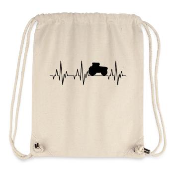 Heartbeat ECG Tractor Tracker Farm Tractor - Stanley/Stella Recycled Gym Bag - natural - Front