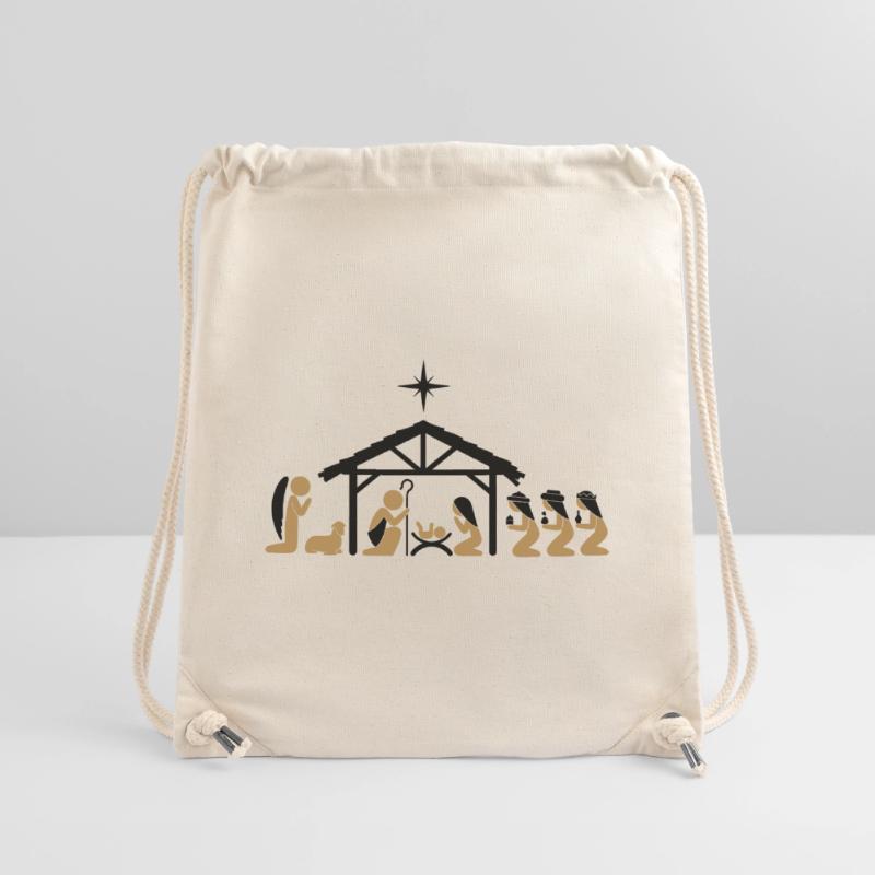 Weihnachtskrippe an Heiligabend Stanley/Stella recycelter Gym Bag