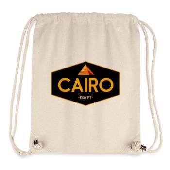 Cairo Egypt Pyramid Icon - Stanley/Stella Recycled Gym Bag - natural - Front