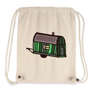 Bauwagen Wohnwagen Wohnmobil Tinyhaus wohnen Hütte - Stanley/Stella recycelter Gym Bag - Naturweiß - Vorne