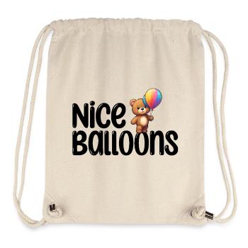 Nette Ballons - Stanley/Stella recycelter Gym Bag - Naturweiß - Vorne