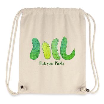 Pick Your Pickle: Green Cucumber Art - Stanley/Stella Recycled Gym Bag - natural - Front