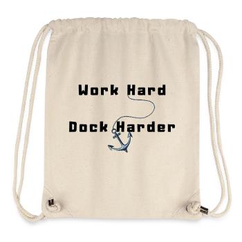 Work Hard Dock Harder - Stanley/Stella Recycled Gym Bag - natural - Front