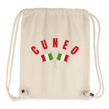 Cuneo Crossed Italian Flags  - Stanley/Stella Recycled Gym Bag - natural - Front