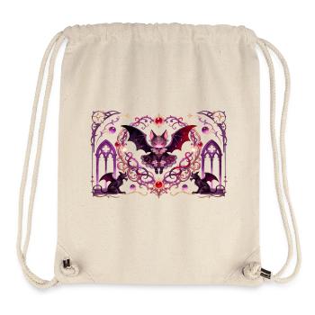 Gotische Vampirkatze Dunkle Fantasy Hexendesign - Stanley/Stella recycelter Gym Bag - Naturweiß - Vorne