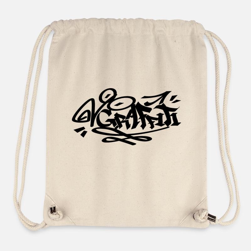 BLACK Graffiti - Stanley/Stella Recycled Gym Bag - natural