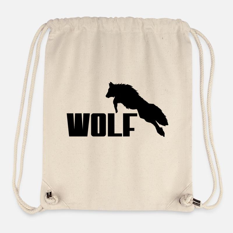 Wolf logo - Stanley/Stella Recycled Gym Bag - natural