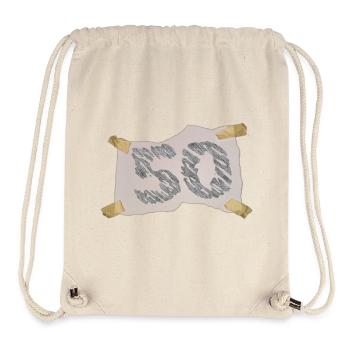 50. Geburtstag - Stanley/Stella recycelter Gym Bag - Naturweiß - Vorne