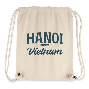 Hanoi Vietnam Vintage Font - Stanley/Stella Recycled Gym Bag - natural - Front