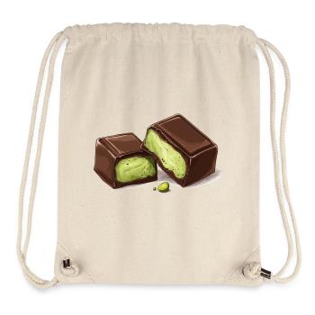 Dubaï Chocolat Pistaches Pistache Crème Chocolat - Sac à cordon recyclé Stanley/Stella - blanc naturel - Devant