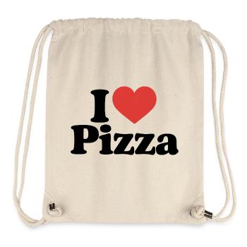 I love pizza food lover spruch - Stanley/Stella recycelter Gym Bag - Naturweiß - Vorne