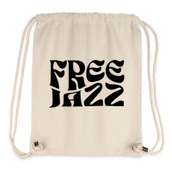 Logo de la musique Free Jazz - Sac à cordon recyclé Stanley/Stella - blanc naturel - Devant
