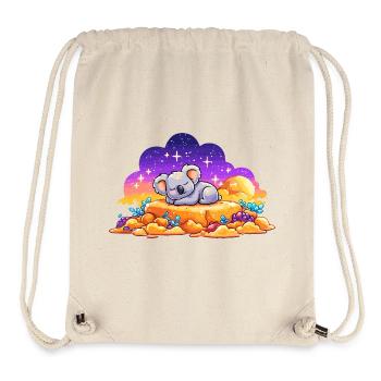 Schlafendes Koala auf leuchtendem Felsen - Stanley/Stella recycelter Gym Bag - Naturweiß - Vorne
