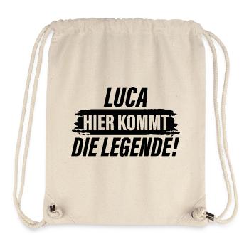 Luca – Hier kommt die Legende - Stanley/Stella recycelter Gym Bag - Naturweiß - Vorne